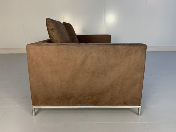 B&B Italia George Sofa - 2.5 - Seat Sofa in Brown Alcantara Suede @ REHAUS