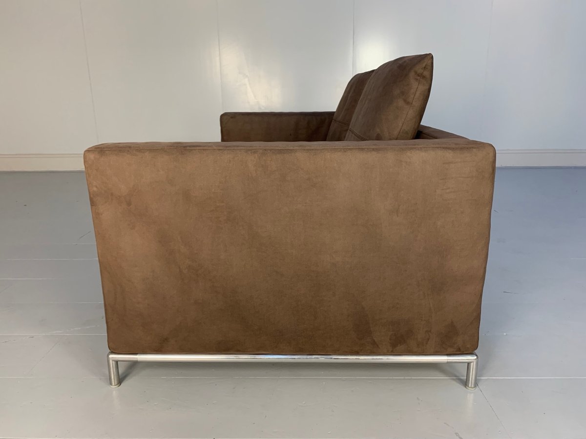 B&B Italia George Sofa - 2.5 - Seat Sofa in Brown Alcantara Suede @ REHAUS