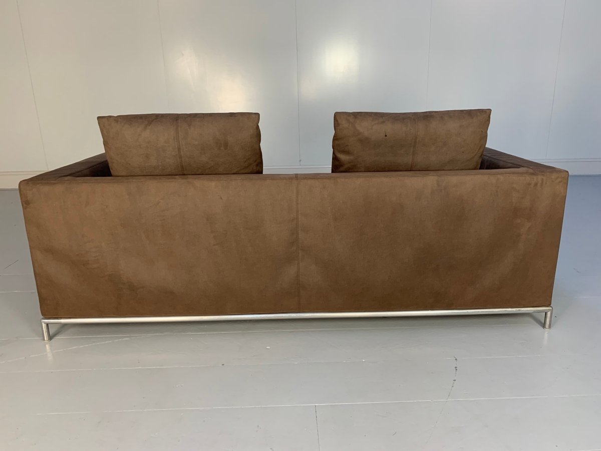B&B Italia George Sofa - 2.5 - Seat Sofa in Brown Alcantara Suede @ REHAUS