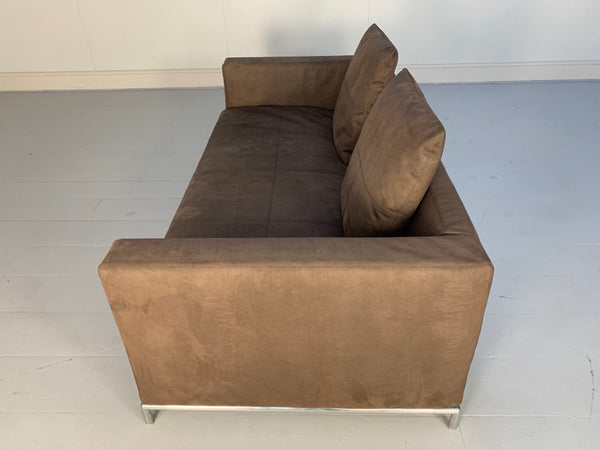 B&B Italia George Sofa - 2.5 - Seat Sofa in Brown Alcantara Suede @ REHAUS