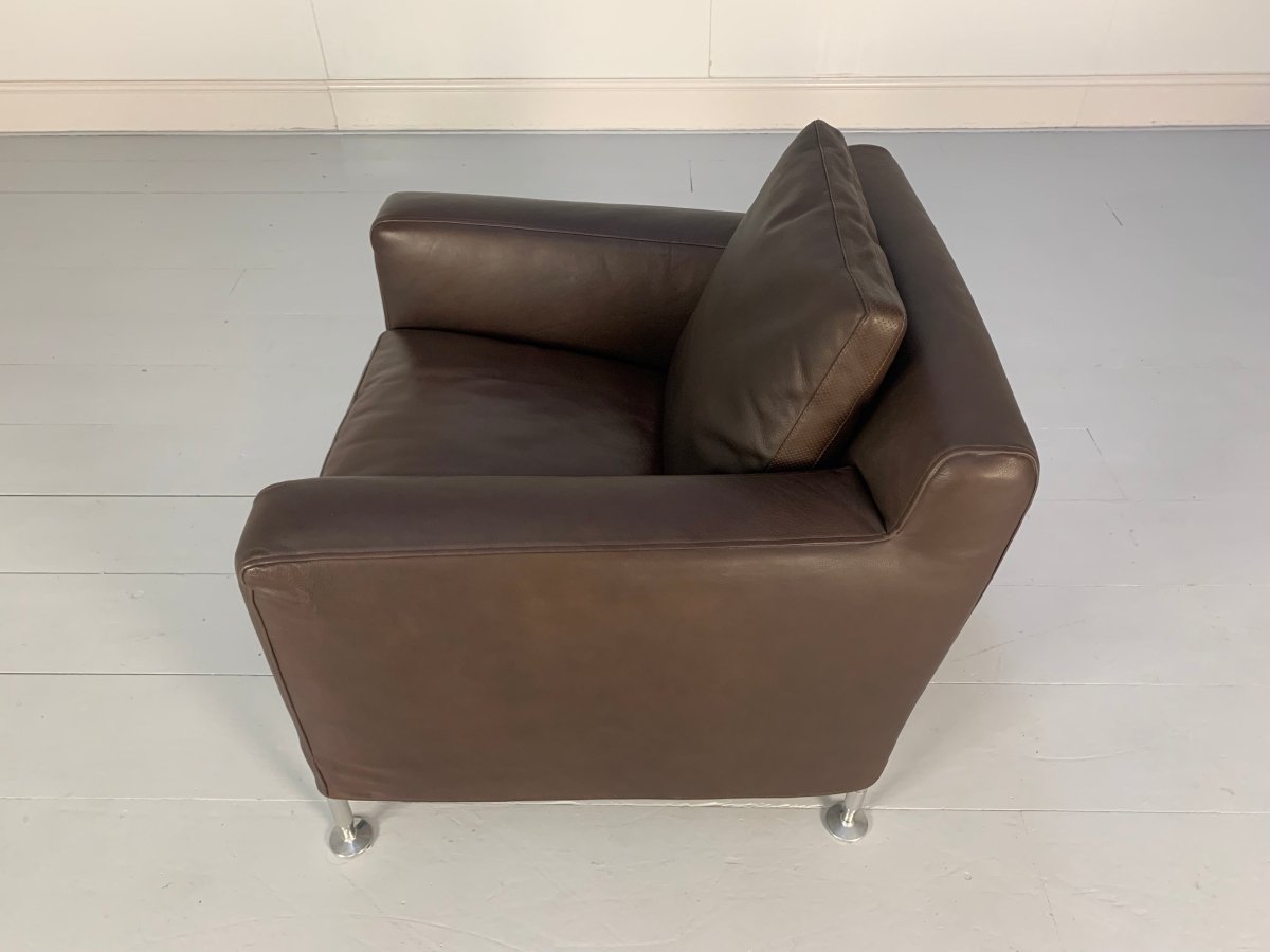 B&B Italia Harry H85 Armchairs - in Brown Gamma Leather, Set of 2 @ REHAUS