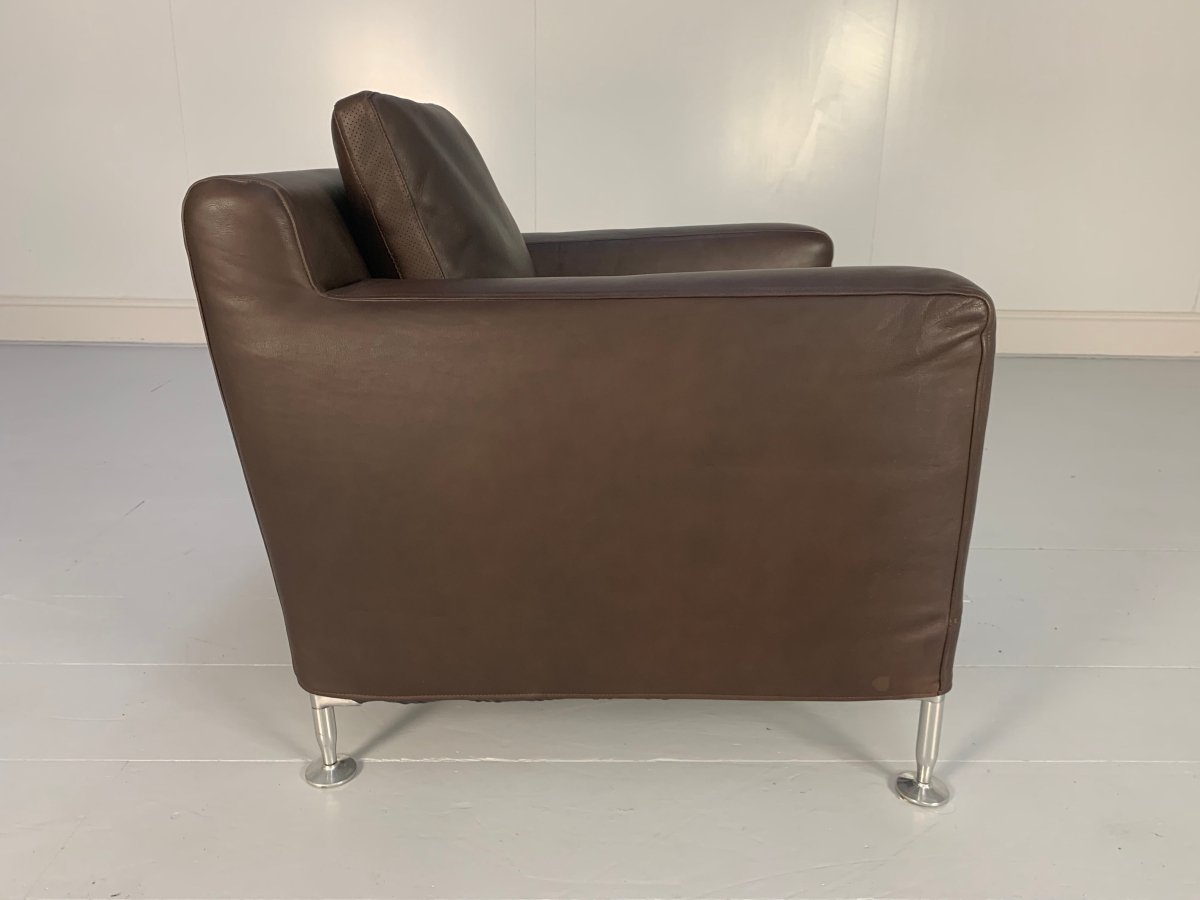 B&B Italia Harry H85 Armchairs - in Brown Gamma Leather, Set of 2 @ REHAUS