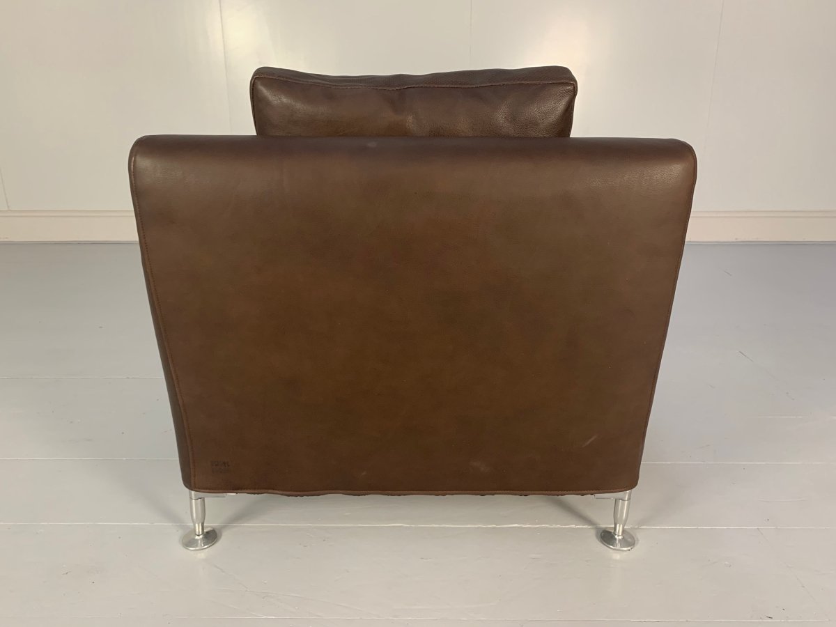 B&B Italia Harry H85 Armchairs - in Brown Gamma Leather, Set of 2 @ REHAUS