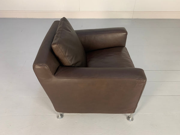 B&B Italia Harry H85 Armchairs - in Brown Gamma Leather, Set of 2 @ REHAUS