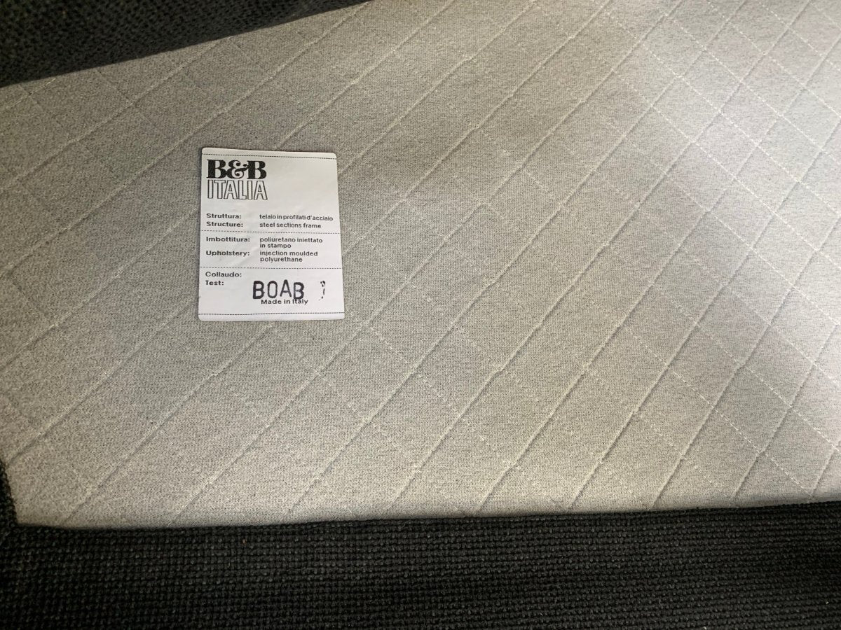 B&B Italia Harry HL375 5 - Seat Sofa in Black Grey Basketweave Fabric @ REHAUS