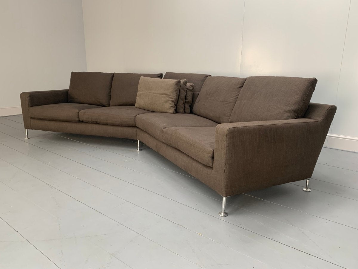 B&B Italia Harry HL375 5 - Seat Sofa - in Dark Brown Linen @ REHAUS