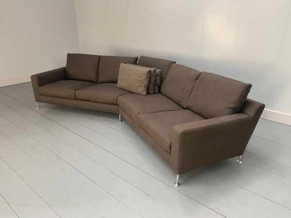 B&B Italia Harry HL375 5 - Seat Sofa - in Dark Brown Linen @ REHAUS