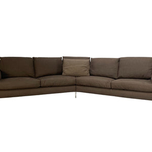 B&B Italia Harry HL375 5 - Seat Sofa - in Dark Brown Linen @ REHAUS
