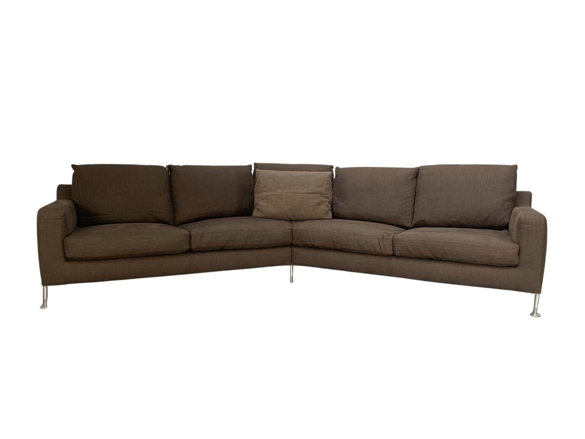 B&B Italia Harry HL375 5 - Seat Sofa - in Dark Brown Linen @ REHAUS