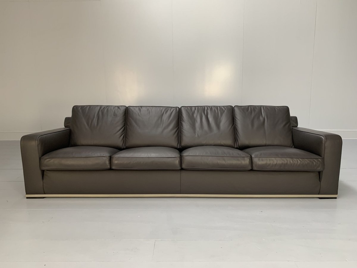 B&B Italia Imprimateur Apta 4 - Seat Sofa - In Dark Grey Gamma Leather @ REHAUS