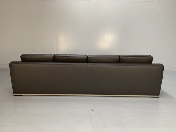 B&B Italia Imprimateur Apta 4 - Seat Sofa - In Dark Grey Gamma Leather @ REHAUS