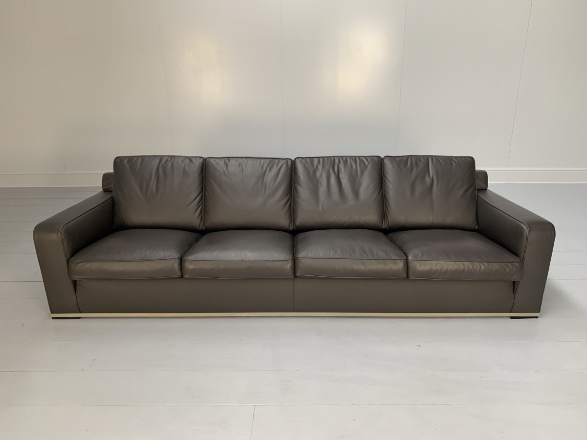 B&B Italia Imprimateur Apta 4 - Seat Sofa - In Dark Grey Gamma Leather @ REHAUS