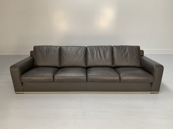 B&B Italia Imprimateur Apta 4 - Seat Sofa - In Dark Grey Gamma Leather @ REHAUS
