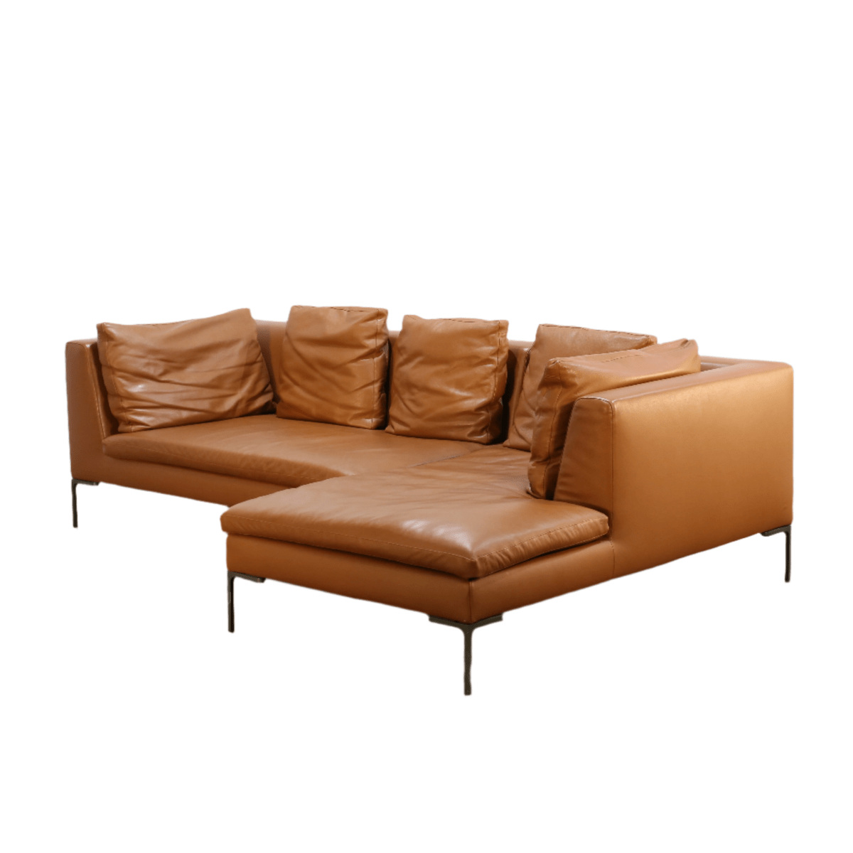B&B Italia Leather Charles Chaise Longue Sofa by Antonio Citterio @ REHAUS