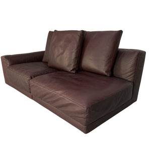 B&B Italia Luis 3 - Seat Chaise - End Sofa - In Oxblood Deep Red Alfa Leather @ REHAUS
