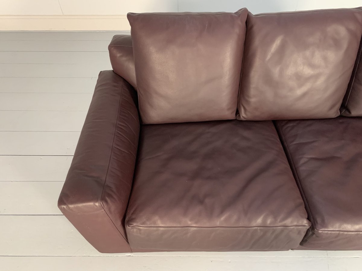 B&B Italia Luis 3 - Seat Chaise - End Sofa - In Oxblood Deep Red Alfa Leather @ REHAUS