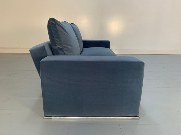 B&B Italia Marcel 2.5 - Seat Sofa - In Blue Velvet @ REHAUS