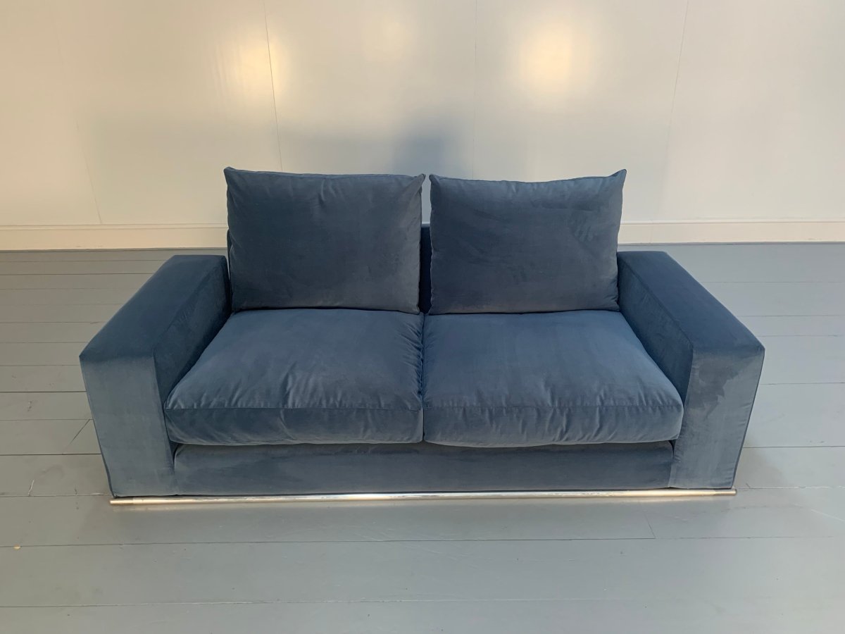 B&B Italia Marcel 2.5 - Seat Sofa - In Blue Velvet @ REHAUS