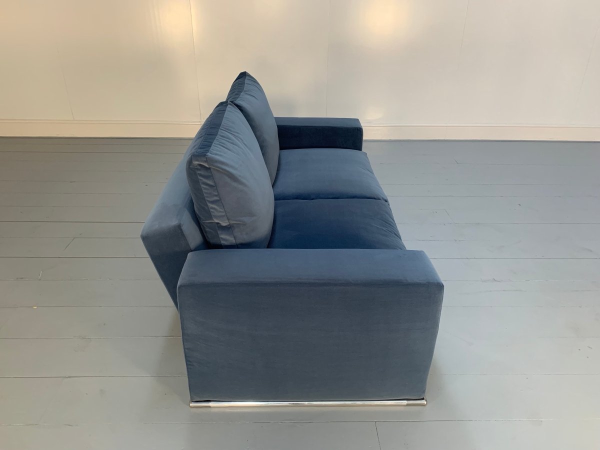 B&B Italia Marcel 2.5 - Seat Sofa - In Blue Velvet @ REHAUS