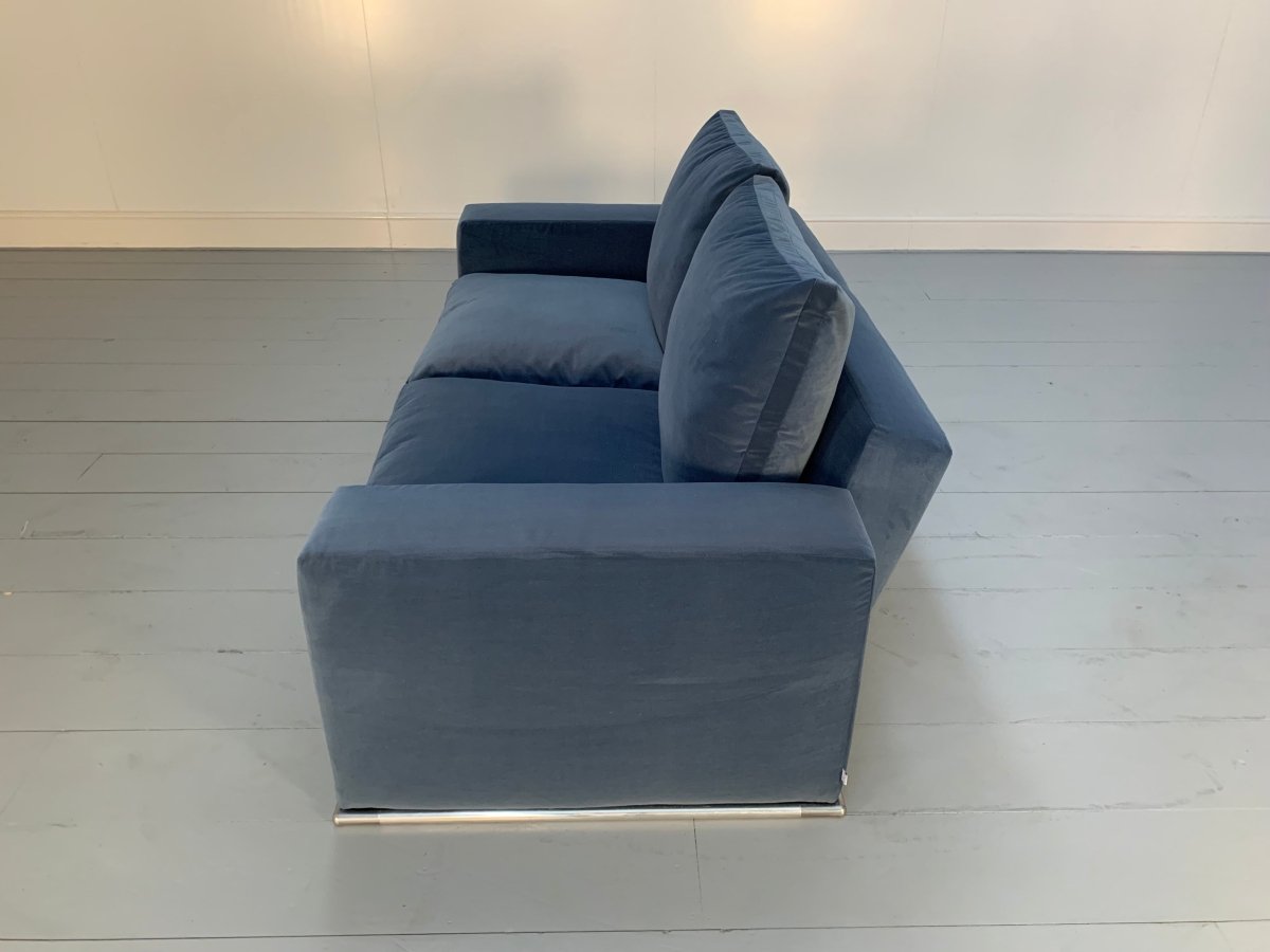 B&B Italia Marcel 2.5 - Seat Sofa - In Blue Velvet @ REHAUS