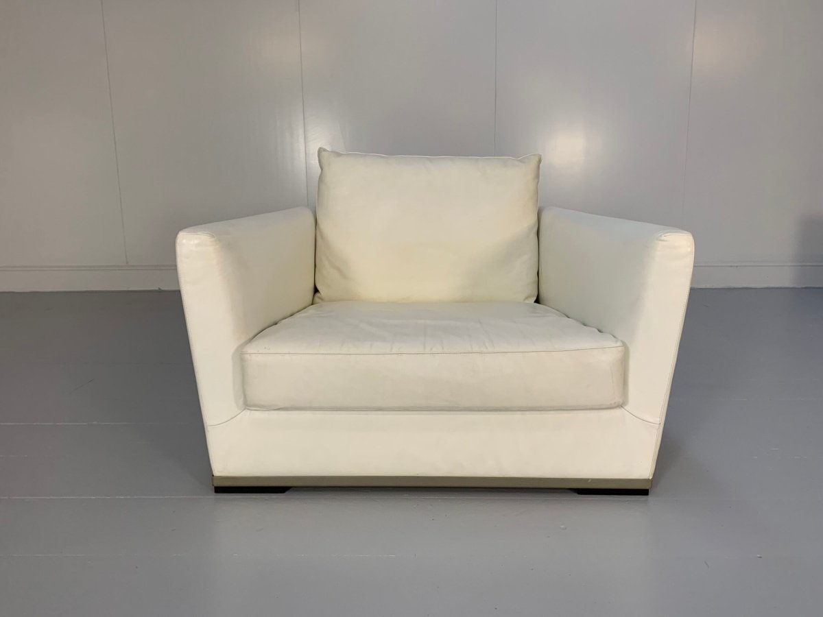 B&B Italia Maxalto Apta Armchair - In White Gamma Leather @ REHAUS