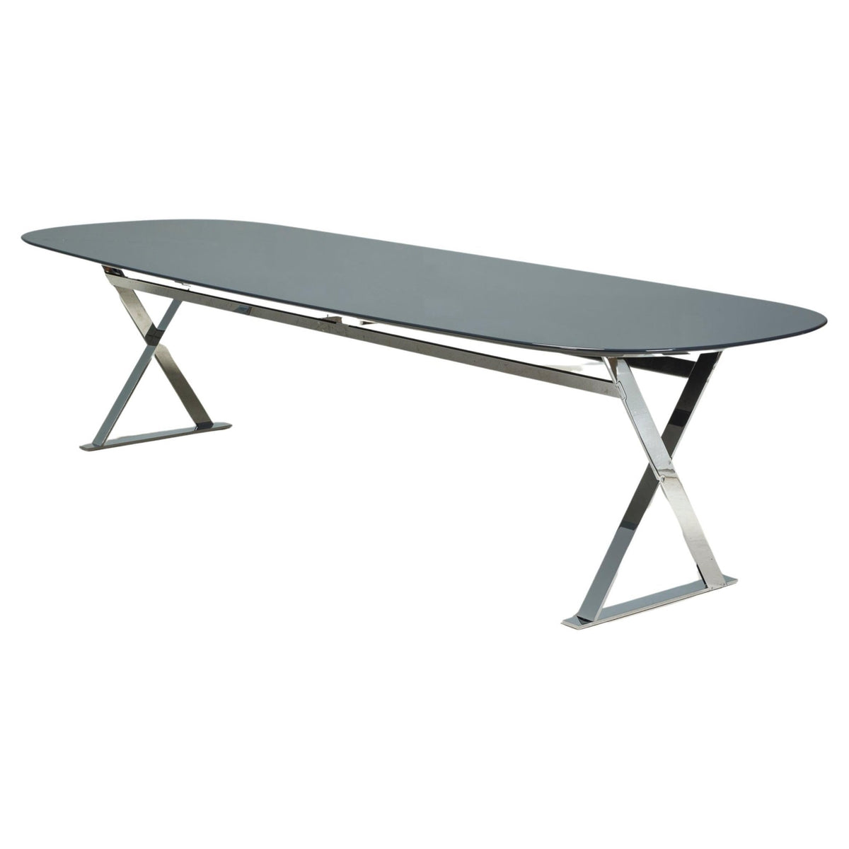 B&B Italia Maxalto by Antonio Citterio Pathos Elliptic Anthracite Dining Table - REHAUS - Antonio Citterio
