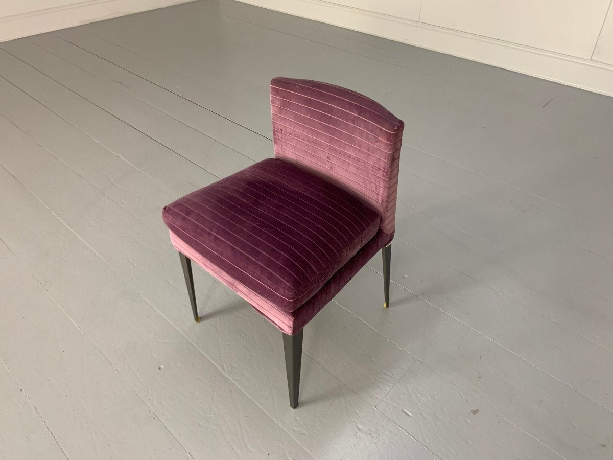 B&B Italia Maxalto Eunice Occasional Chair - In Purple Stripe - Velvet @ REHAUS