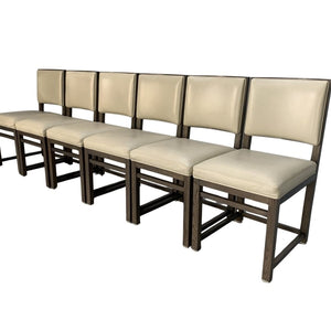 B&B Italia Maxalto Simplice Dining Chairs - In Oak & Leather, Set of 6 @ REHAUS