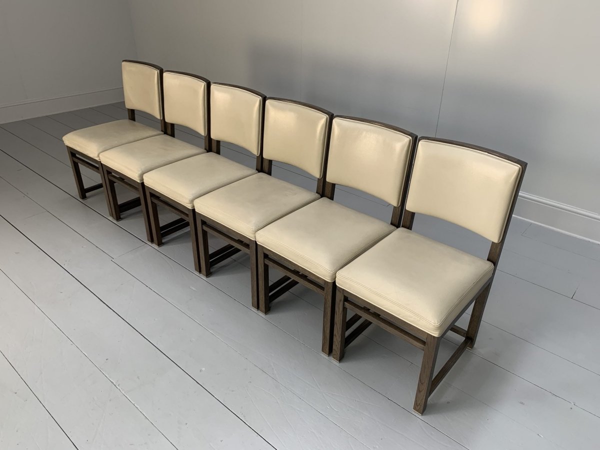 B&B Italia Maxalto Simplice Dining Chairs - In Oak & Leather, Set of 6 @ REHAUS