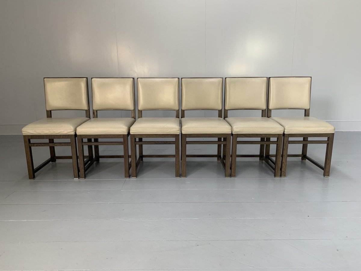 B&B Italia Maxalto Simplice Dining Chairs - In Oak & Leather, Set of 6 @ REHAUS