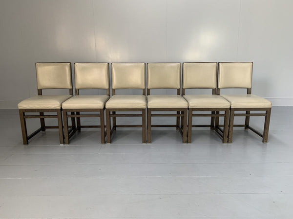 B&B Italia Maxalto Simplice Dining Chairs - In Oak & Leather, Set of 6 @ REHAUS