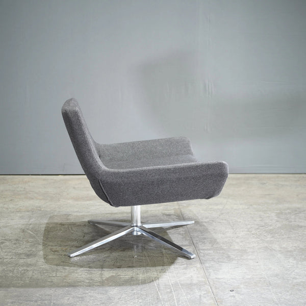 B&B Italia Metropolitan Armchair by Jeffrey Bernett with Charcoal Grey Fabric Upholstery - REHAUS - B&B Italia