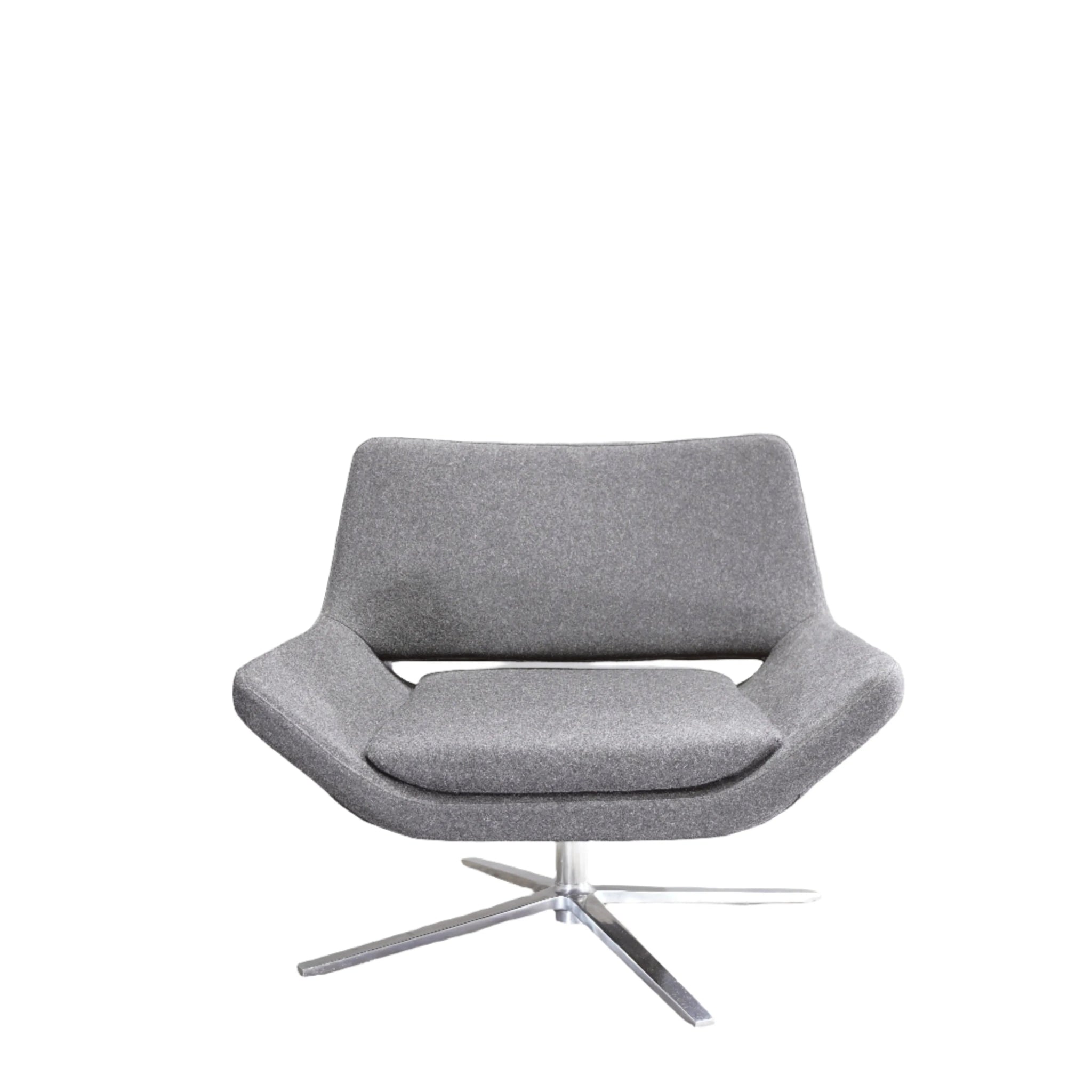 B&B Italia Metropolitan Armchair by Jeffrey Bernett with Charcoal Grey Fabric Upholstery - REHAUS - B&B Italia