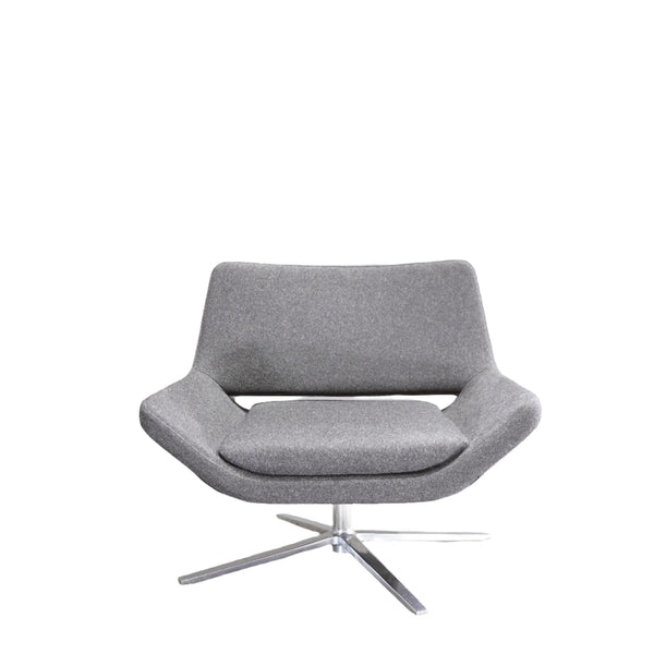B&B Italia Metropolitan Armchair by Jeffrey Bernett with Charcoal Grey Fabric Upholstery - REHAUS - B&B Italia