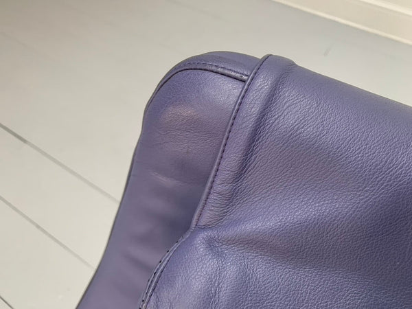 B&B Italia Metropolitan ME100 Armchair - In Blue Gamma Leather @ REHAUS
