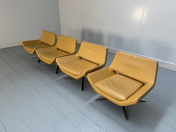 B&B Italia Metropolitan ME84 Armchairs - In Tan Gamma Leather, Set of 4 @ REHAUS