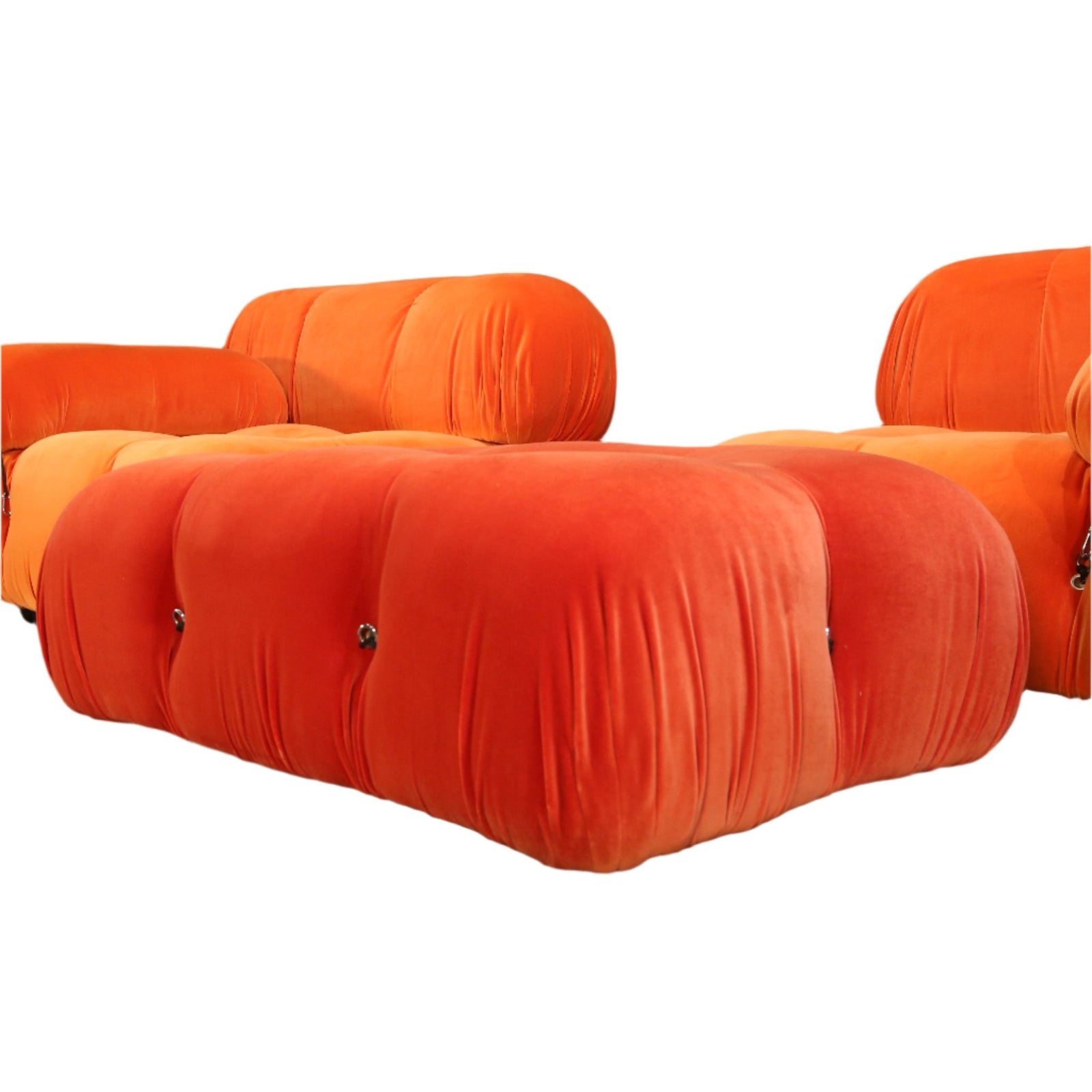 B&B Italia Orange Velvet Camaleonda Sofa by Mario Bellini @ REHAUS