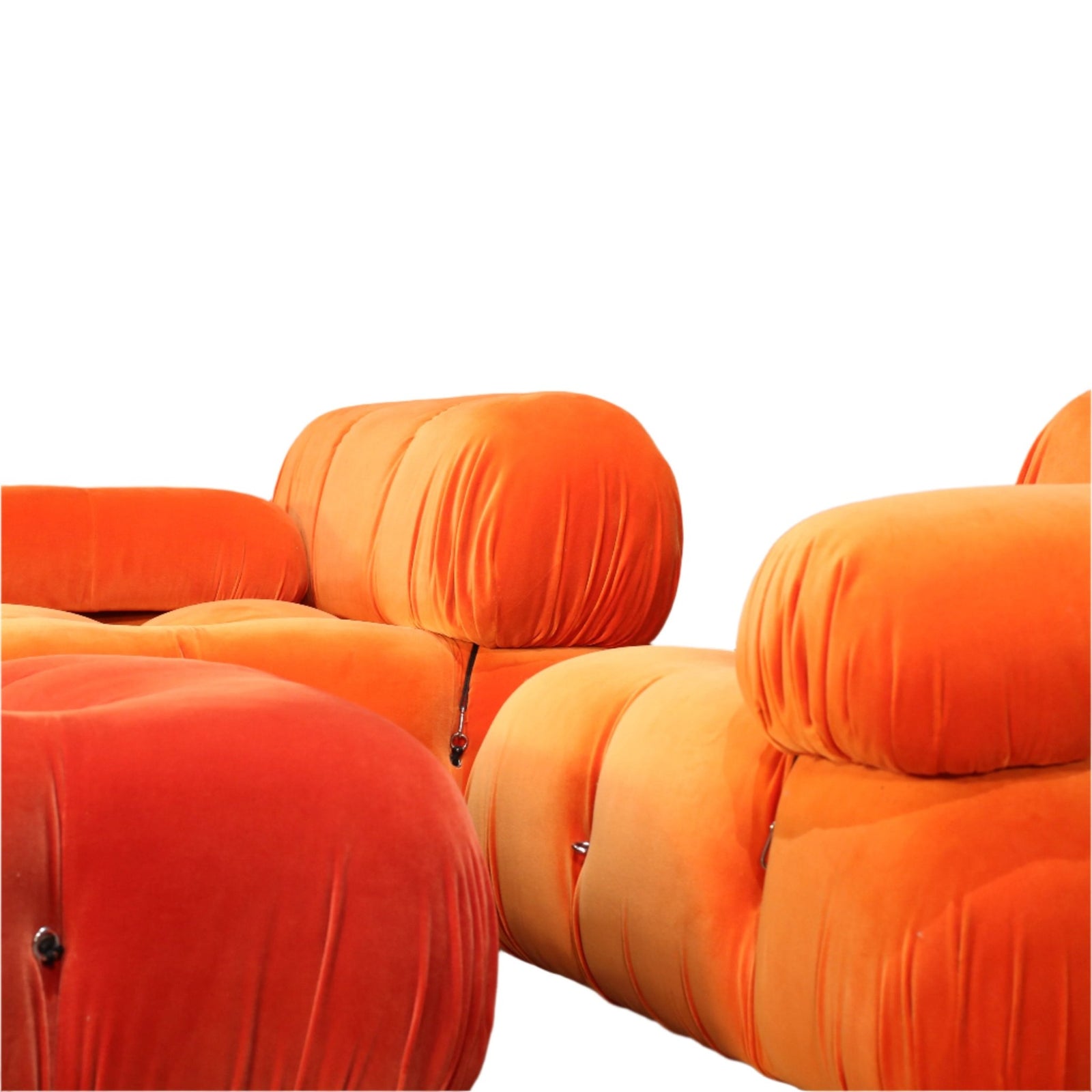B&B Italia Orange Velvet Camaleonda Sofa by Mario Bellini @ REHAUS