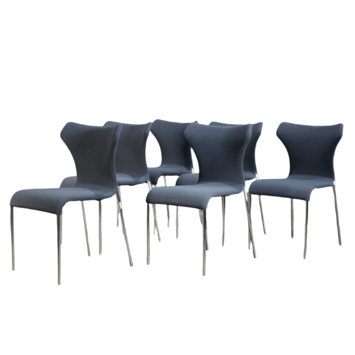 B&B Italia Papilio Gray Dining Chair by Naoto Fukasawa, Set of Six @ REHAUS