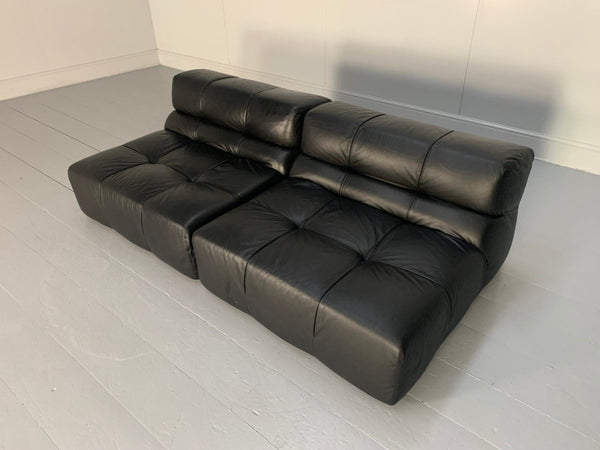 B&B Italia Tufty Time Sofa - In Black Leather @ REHAUS