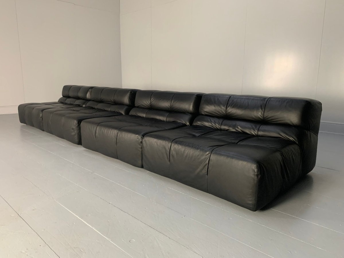 B&B Italia Tufty Time Sofa - In Black Leather @ REHAUS