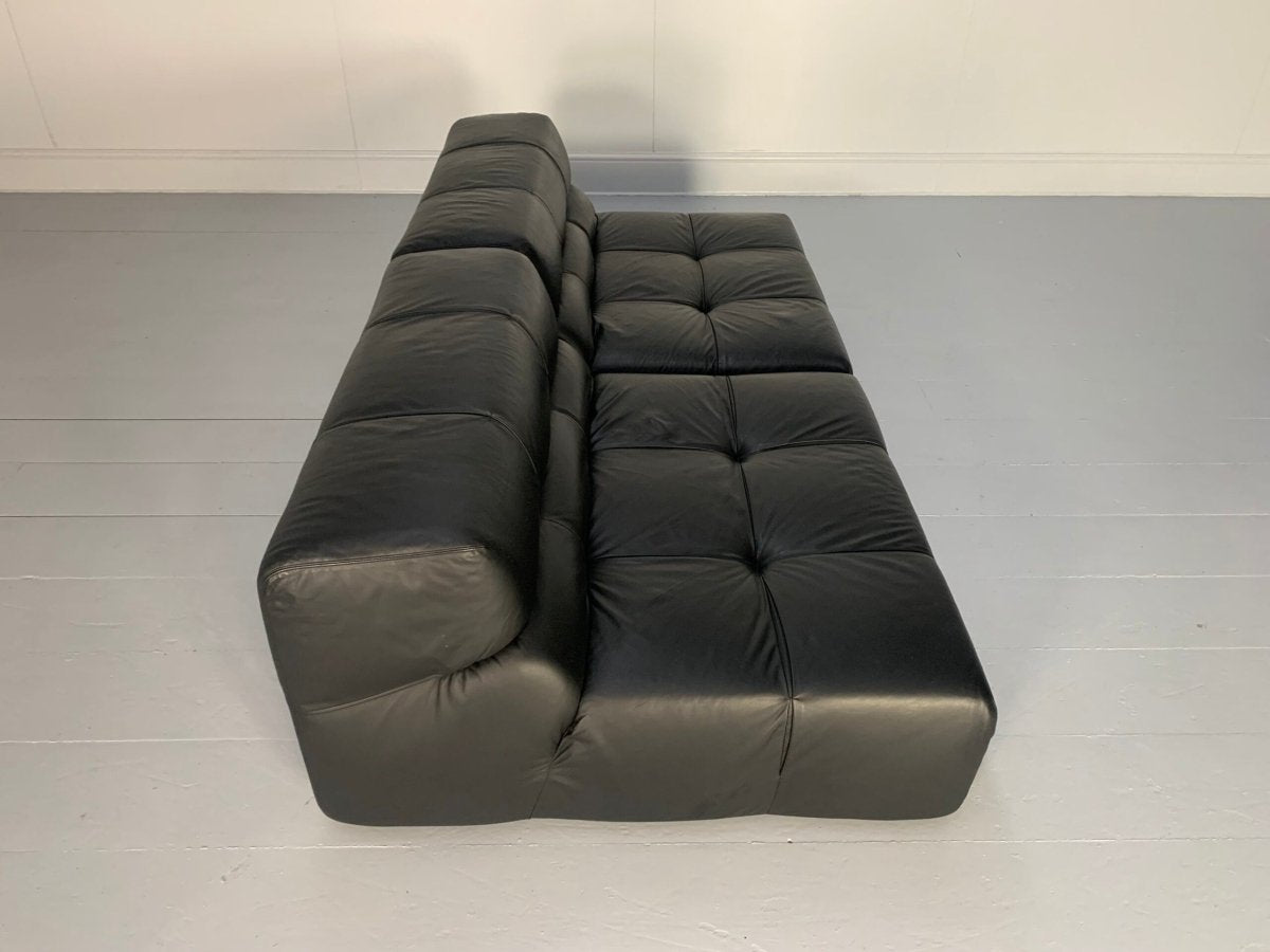 B&B Italia Tufty Time Sofa - In Black Leather @ REHAUS