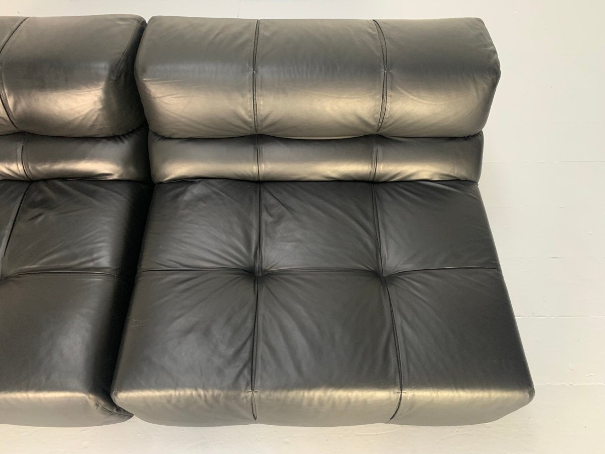 B&B Italia Tufty Time Sofa - In Black Leather @ REHAUS