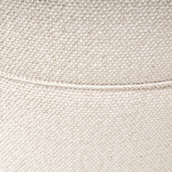 Beige Oval Vanity Fabric Stool With Wheels - REHAUS - Bespoke