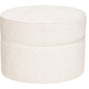 Beige Oval Vanity Fabric Stool With Wheels - REHAUS - Bespoke
