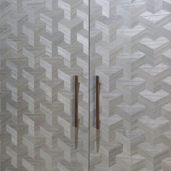 Bespoke Glass & Marble Top Cabinet @ REHAUS
