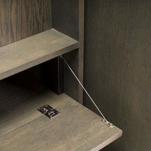 Bespoke Media Cabinet With Hand Painted Oriental Silk Print - REHAUS - Bespoke