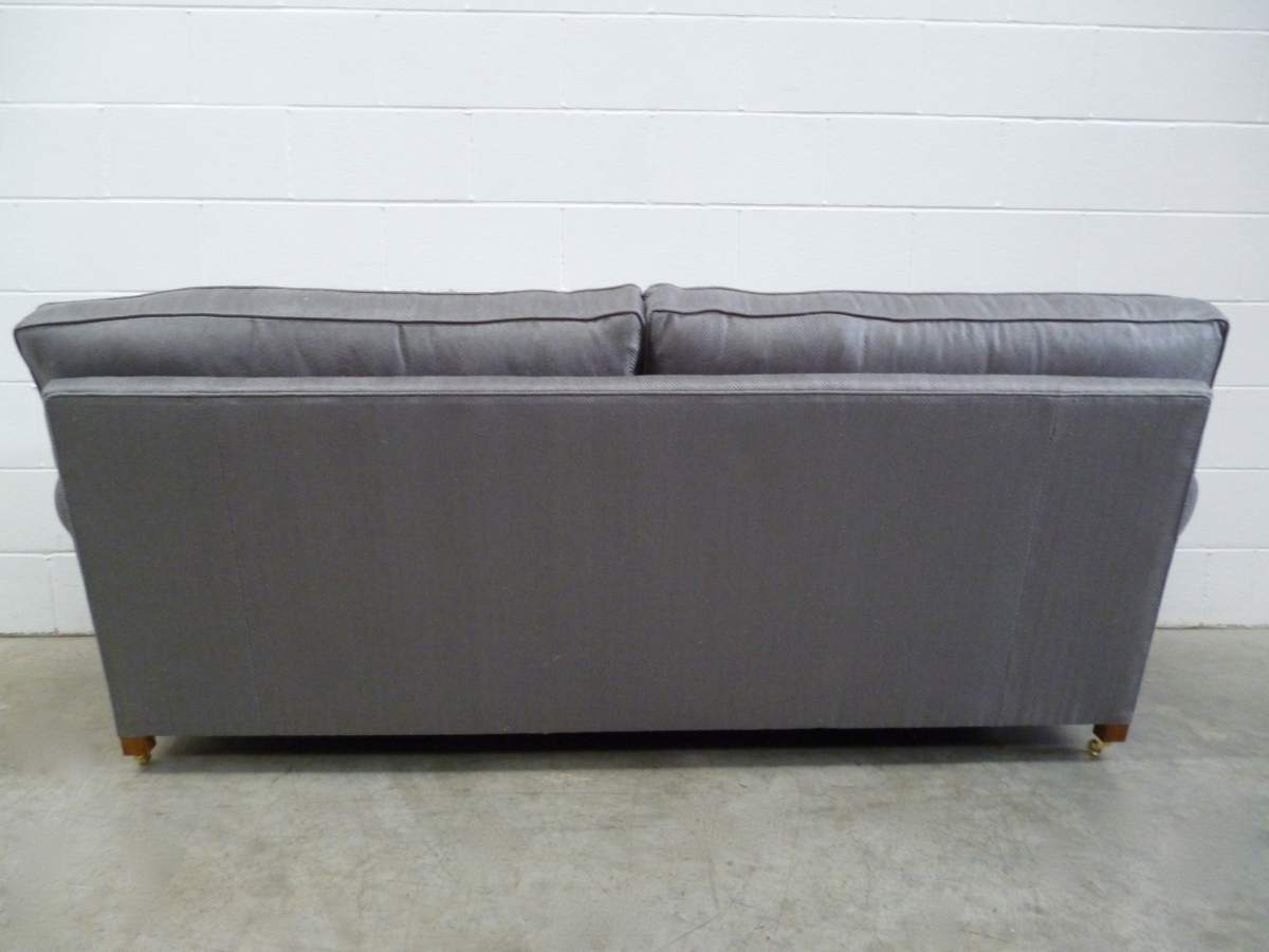 Bespoke Scroll - Arm 2.5 - Seat Sofa in Romo Zinc Herringbone Fabric @ REHAUS