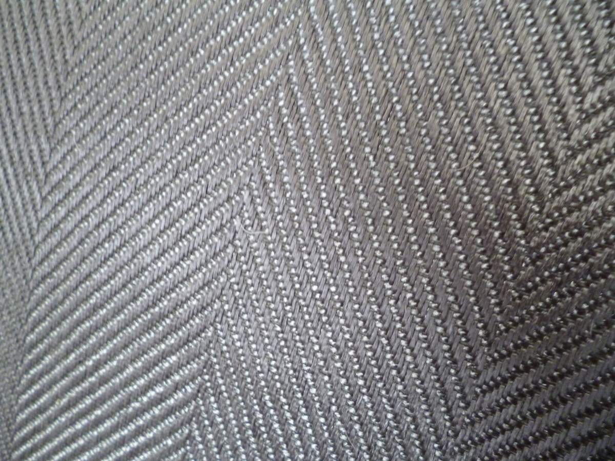 Bespoke Scroll - Arm 2.5 - Seat Sofa in Romo Zinc Herringbone Fabric @ REHAUS