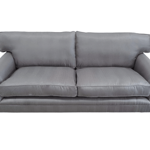 Bespoke Scroll - Arm 2.5 - Seat Sofa in Romo Zinc Herringbone Fabric @ REHAUS